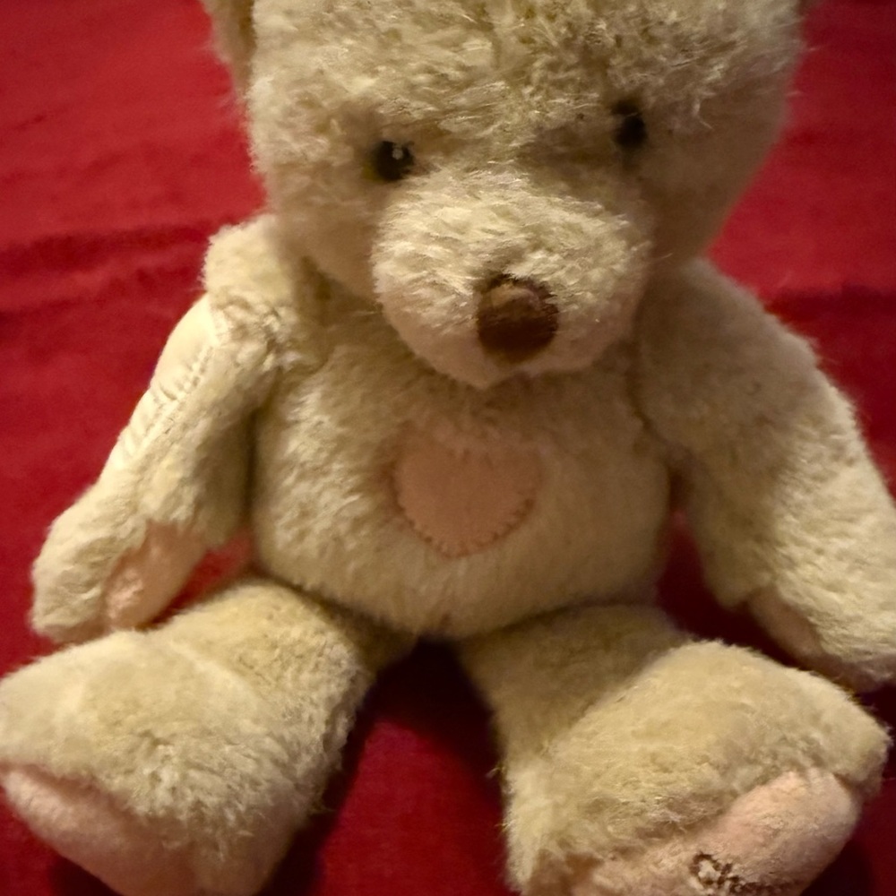 Cherished Teddies Cream and Tan Plush Paw stuffed animal